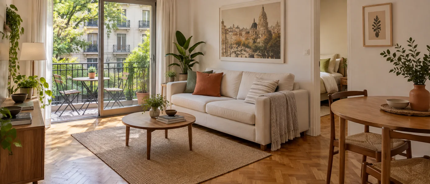 Sunny one-bedroom with balcony